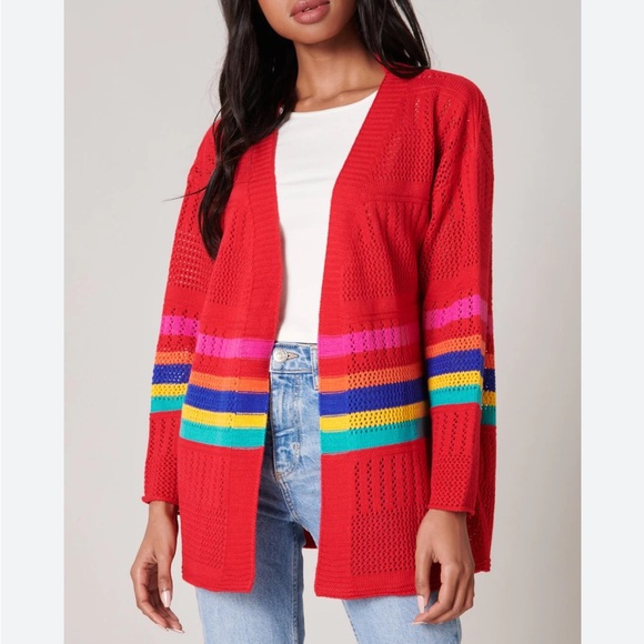 Sugarlips Sweaters - Rainbow Cardigan